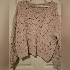 Francesca's Heart Knit Sweater